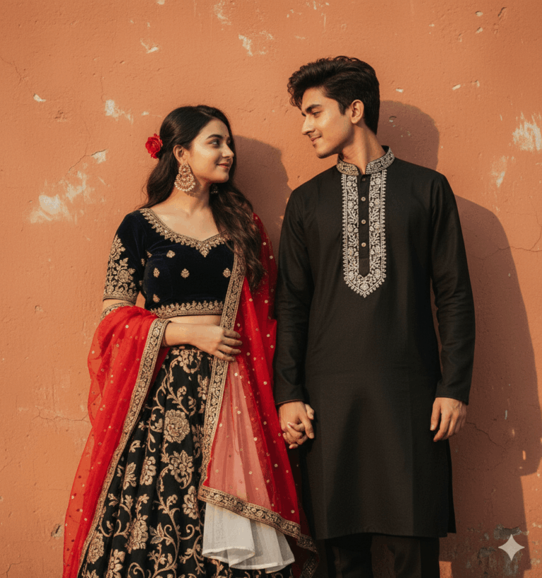 AI generated couple in golden sunlight