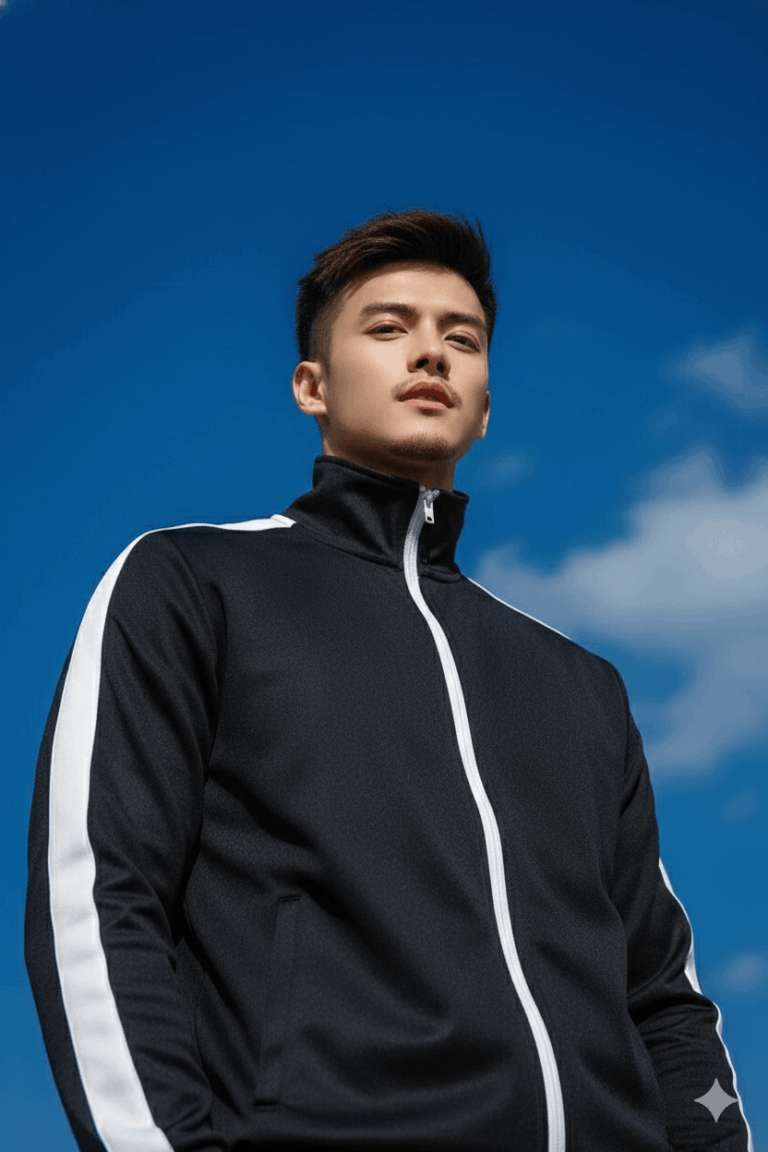 Ai generated image of men in blu sky